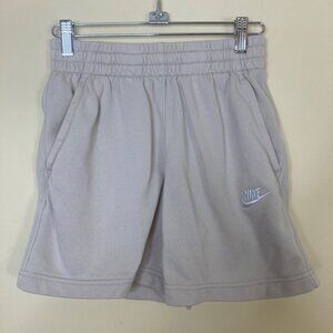 Nike Sportswear Club Fleece Shorts Boys Large Khaki Pockets Elastic Pockets